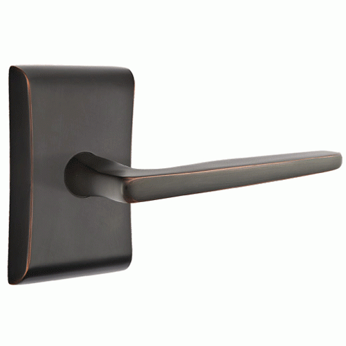 ##Antique Hardware## Emtek Solid Brass Hermes Lever With Neos Rosette