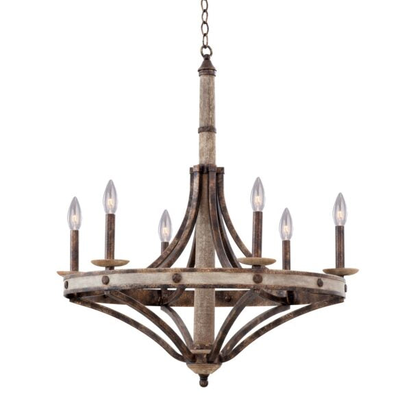 Antique Hardware Coronado 6 Light Chandelier Chandelier