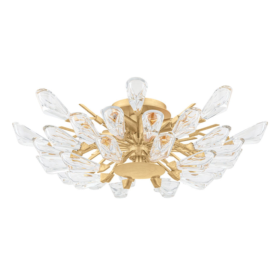 ##Antique Hardware## Tulip Semi Flush