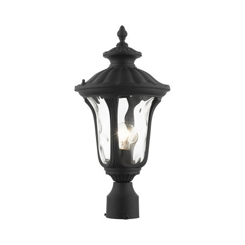 ##Antique Hardware## 1 Light Textured Black Outdoor Post Top Lantern