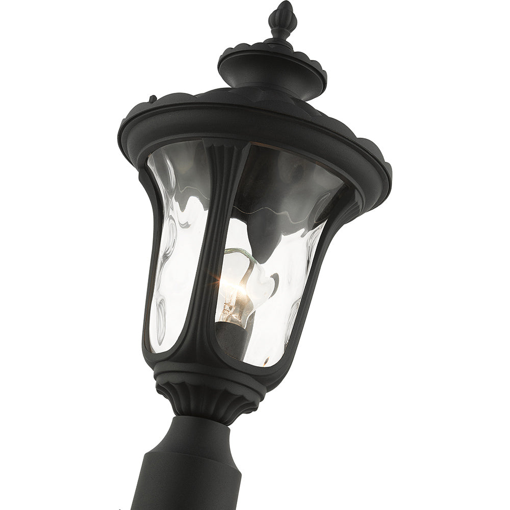 ##Antique Hardware## 1 Light Textured Black Outdoor Post Top Lantern
