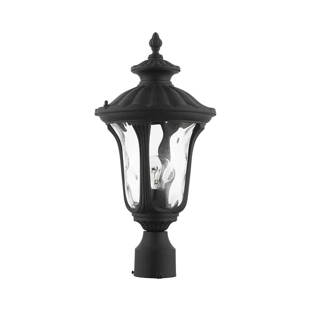 ##Antique Hardware## 1 Light Textured Black Outdoor Post Top Lantern