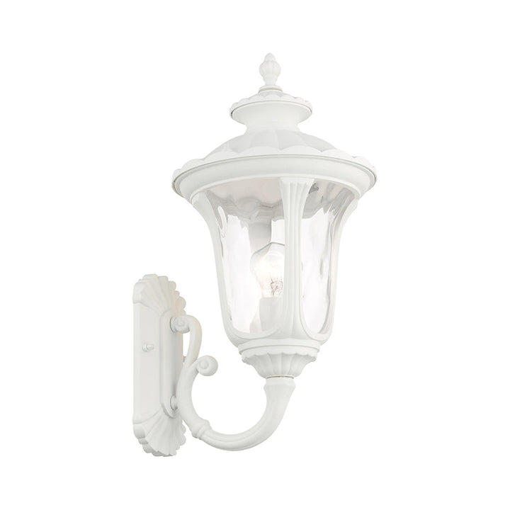 ##Antique Hardware## 1 Light Textured White Outdoor Wall Lantern