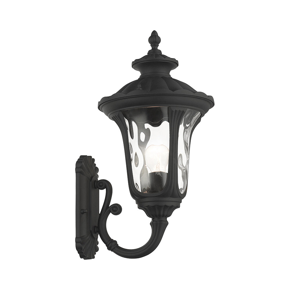 ##Antique Hardware## 1 Light Textured Black Outdoor Wall Lantern