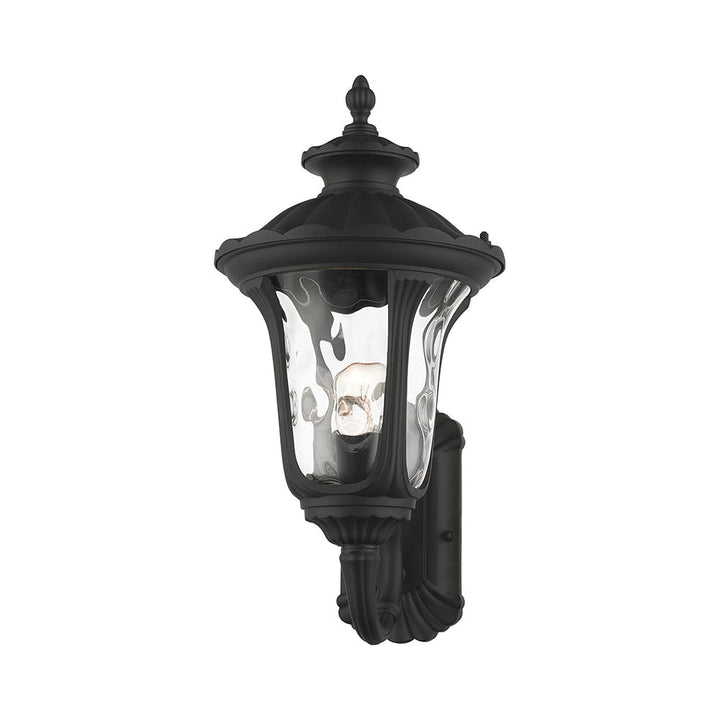 ##Antique Hardware## 1 Light Textured Black Outdoor Wall Lantern
