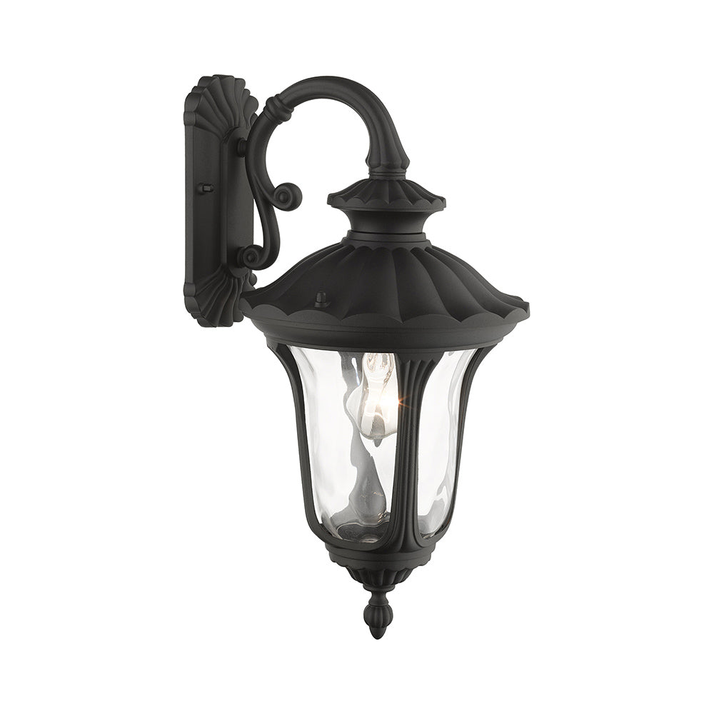 ##Antique Hardware## 1 Light Textured Black Outdoor Wall Lantern