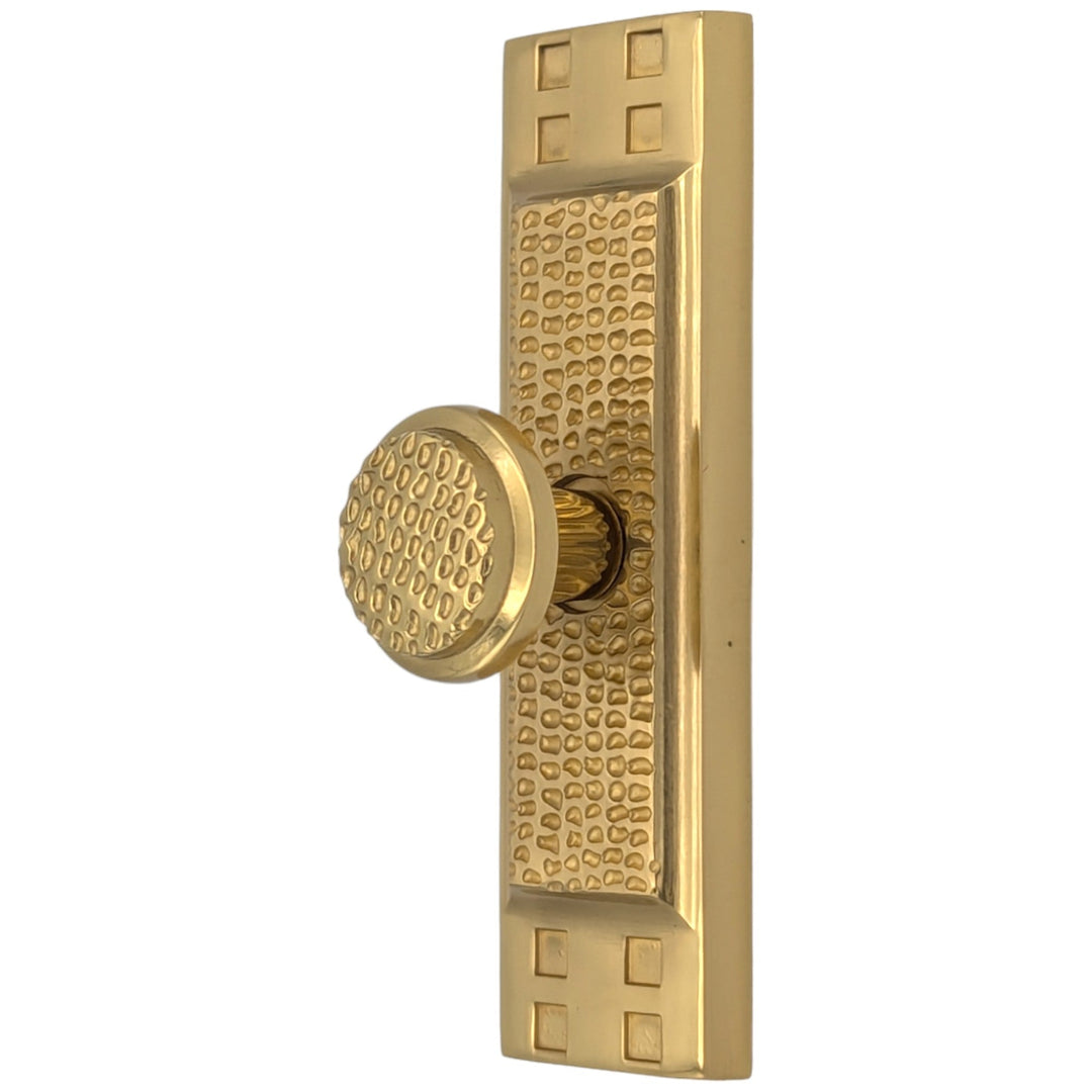 ##Antique Hardware## 3 1/2 Inch (3 Inch c-c) Solid Brass Craftsman Cabinet Knob (Several Finishes Available)