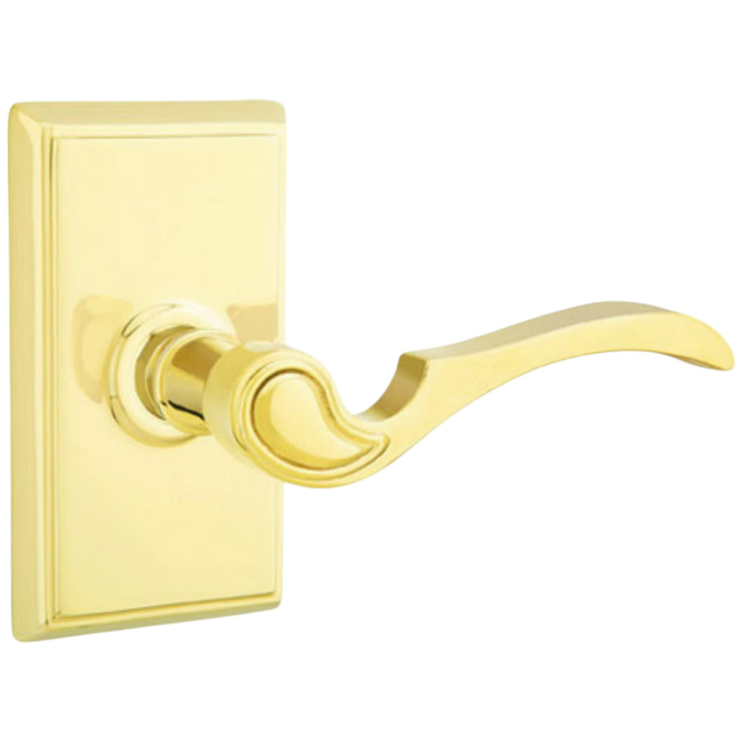 ##Antique Hardware## Emtek Solid Brass Coventry Lever With Modern Rectangular Rosette (Several Finish Options)