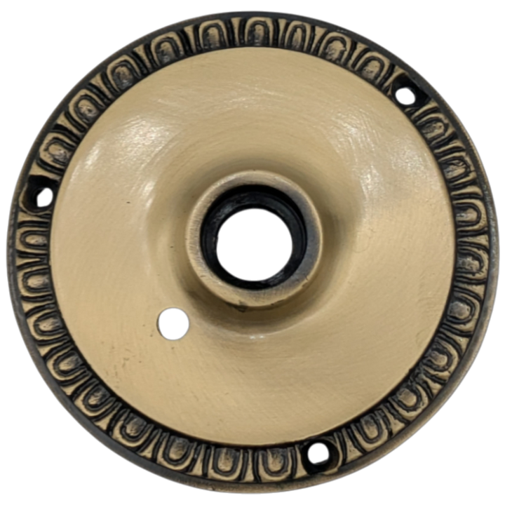 Egg & Dart Solid Brass Rosette (Antique Brass Finish)