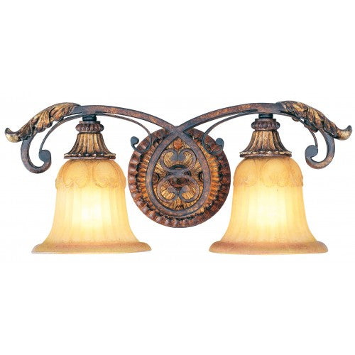 ##Antique Hardware## 2 Light Verona Bronze Bath