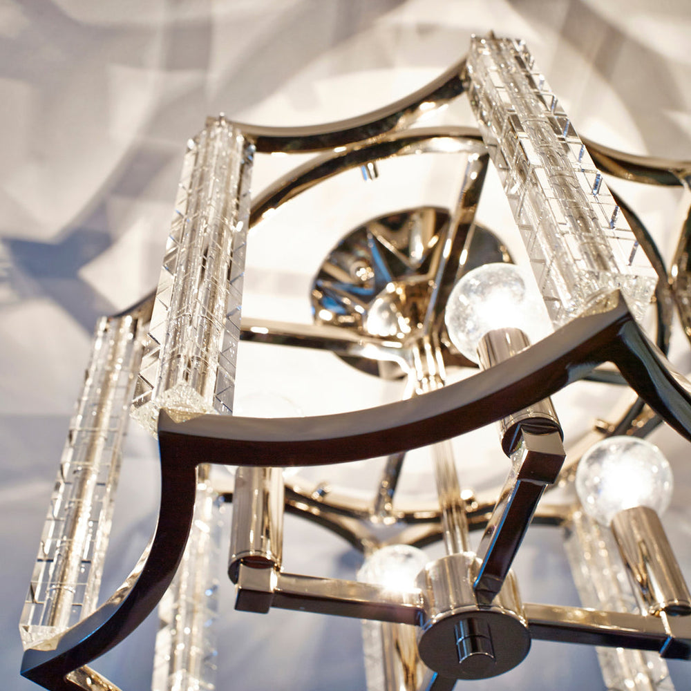 ##Antique Hardware## Carson 4 Light Polished Nickel Convertible Semi Flush Mount