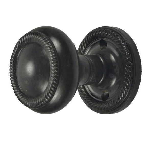 ##Antique Hardware## Georgian Roped Rosette Door Set with Georgian Roped Door Knobs (Several Finishes Available)