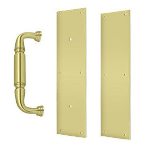 ##Antique Hardware## 15 Inch Traditional Door Pull Plate, Handle and Push Plate