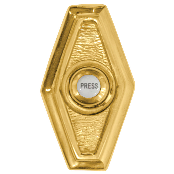2 1/2 Inch Solid Brass Art Deco Style Doorbell Button (Several Finishes Available)