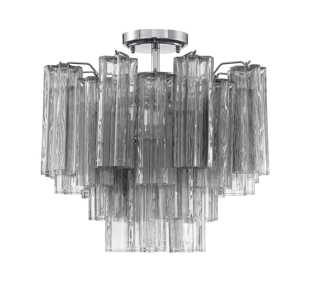##Antique Hardware## Addis 4 Light Polished Chrome Semi Flush Mount