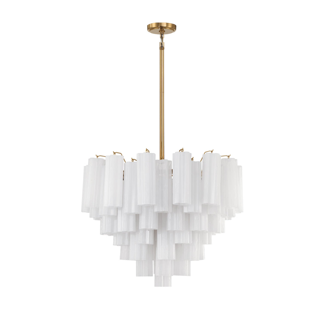 ##Antique Hardware## Addis 12 Light Aged Brass Chandelier