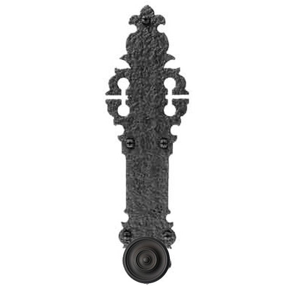 ##Antique Hardware## 12 Inch Rough Iron Ornate Push Plate