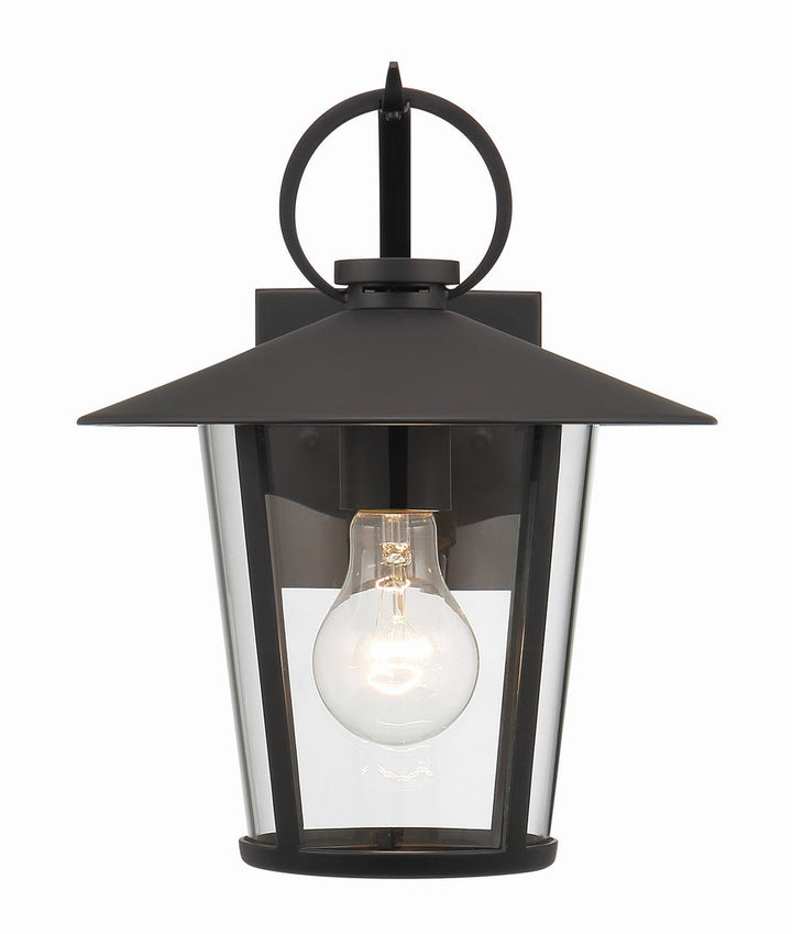 ##Antique Hardware## Andover 1 Light Matte Black Outdoor Sconce