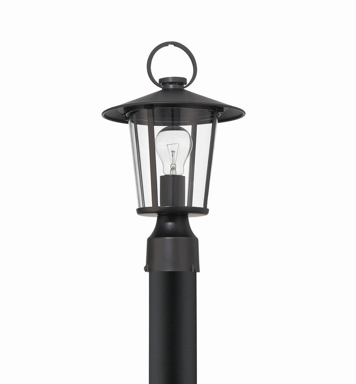 ##Antique Hardware## Andover 1 Light Matte Black Outdoor Post