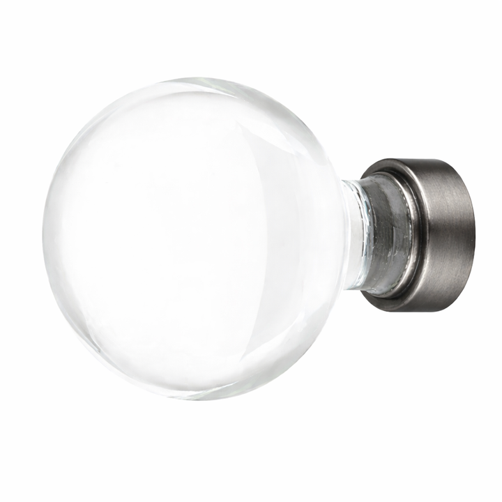 1 1/4 Inch Crystal Glass Bristol Cabinet & Furniture Knob