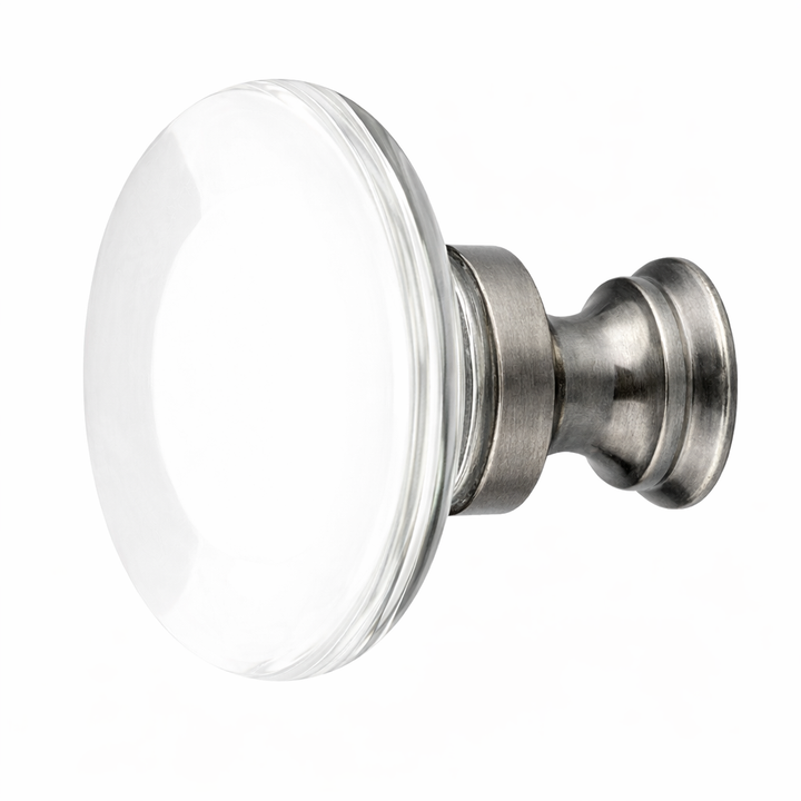 1 3/4 Inch Clear Crystal Glass Providence Cabinet & Furniture Knob
