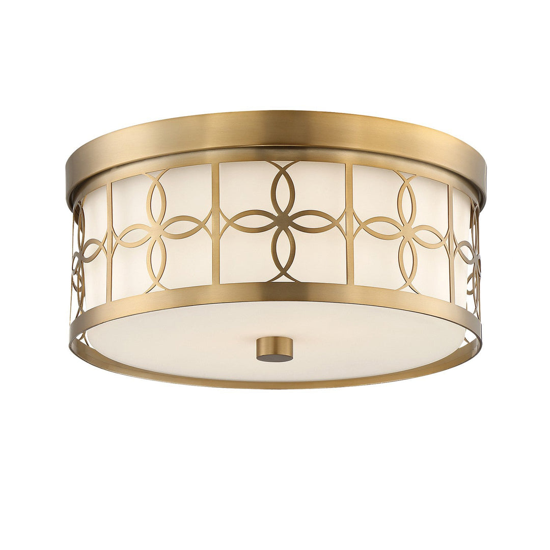 ##Antique Hardware## Anniversary 2 Light Vibrant Gold Flush Mount