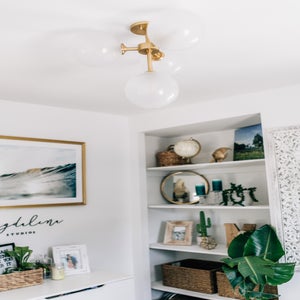 ##Antique Hardware## Ashleigh Semi Flush