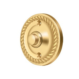 ##Antique Hardware## 2 1/4 Inch Diameter Solid Brass Doorbell Button