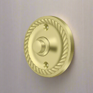 ##Antique Hardware## 2 1/4 Inch Diameter Solid Brass Doorbell Button