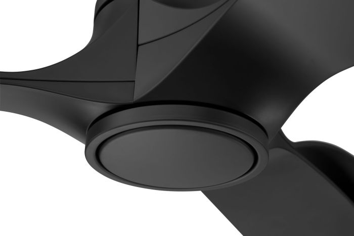 ##Antique Hardware## 60"  Bandeaux Fan Flat Black, Flat Black Finish Blades, light kit Included (Optional)