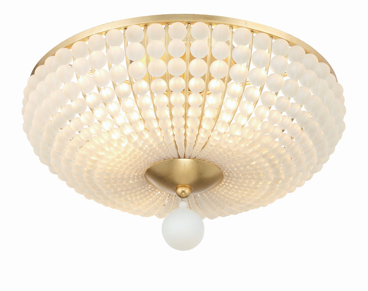 ##Antique Hardware## Bella 4 Light Antique Gold Semi Flush Mount