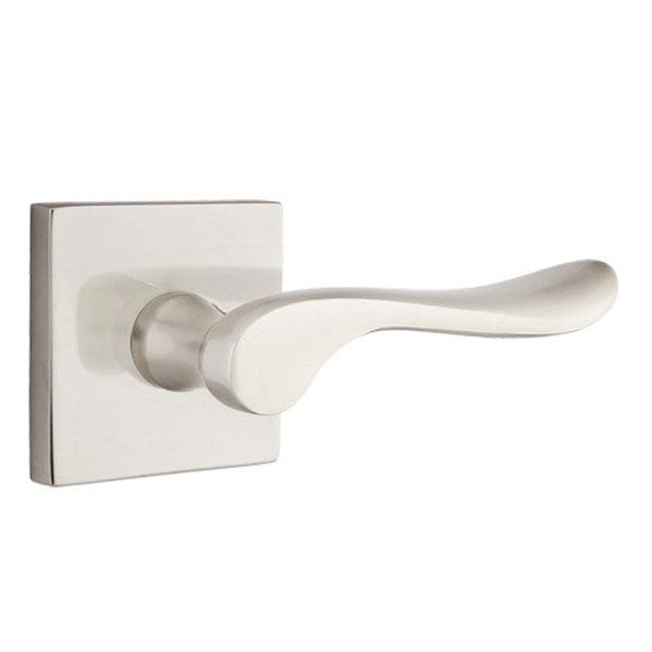 Antique Hardware Emtek Solid Brass Luzern Lever With Square Rosette (Several Finish Options) EMTEK LEVER DOOR KNOB