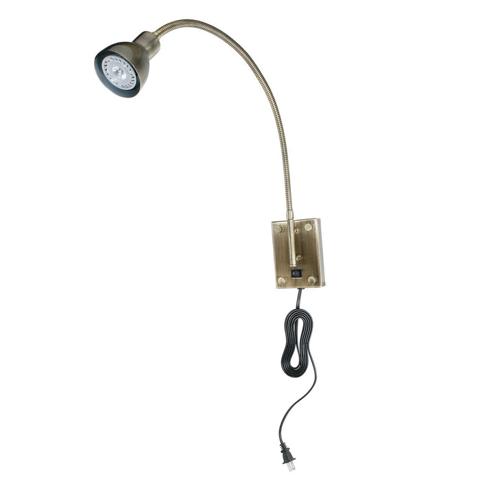 ##Antique Hardware## 120V,3W 4000K LED GOOSENECK LIGHT