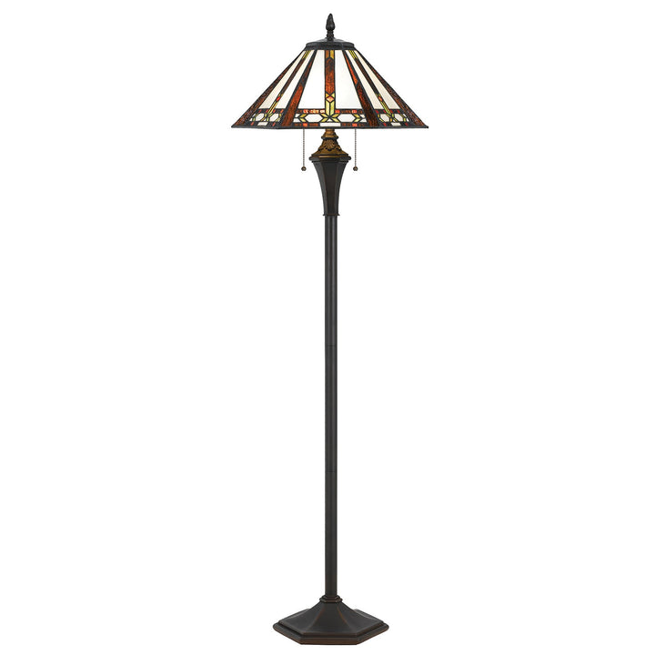 ##Antique Hardware## 60W X 2 TIFFANY FLOOR LAMP