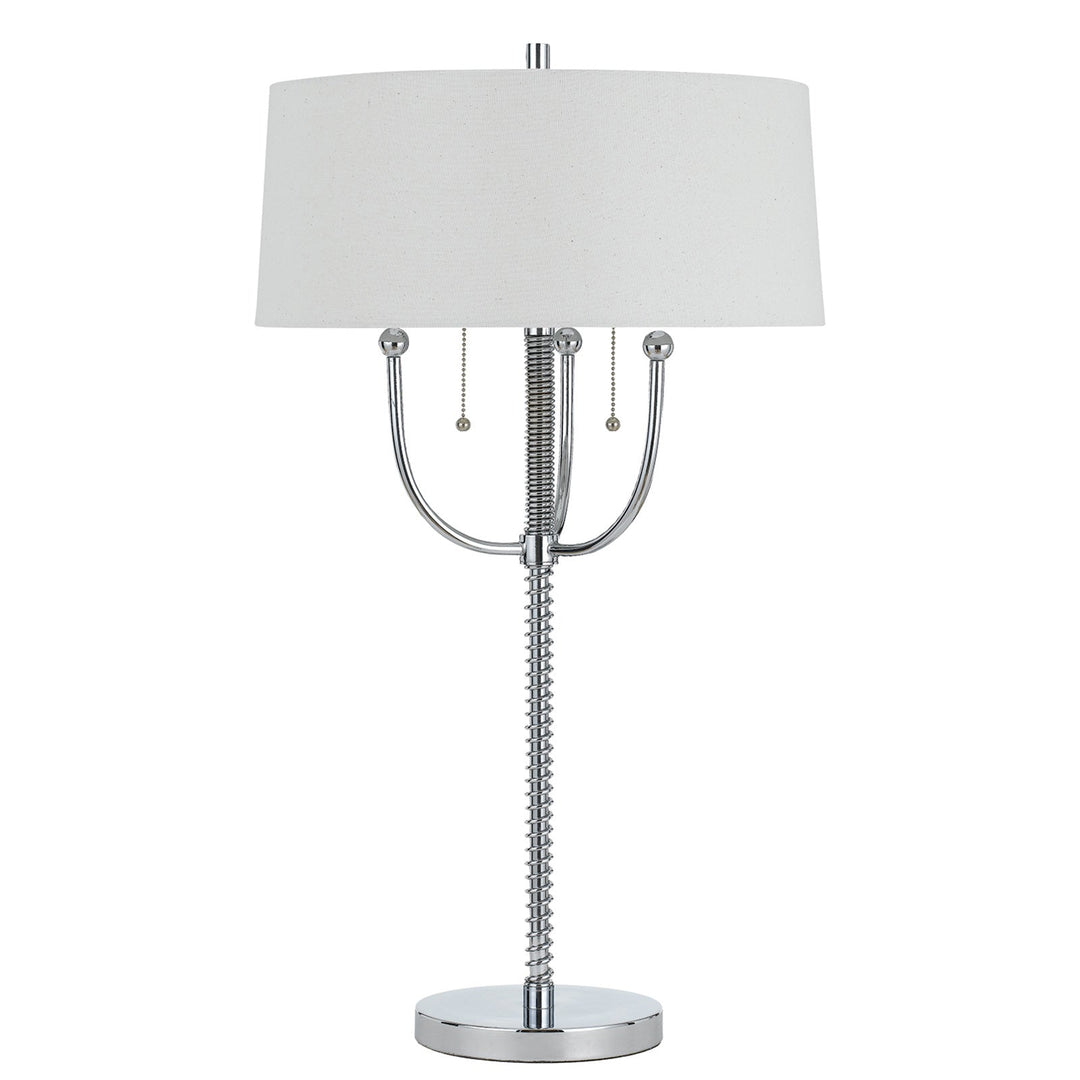 Antique Hardware 60W X 2 LESINAMETAL  FLOOR LAMP WITH LINEN SHADE Table Lamp