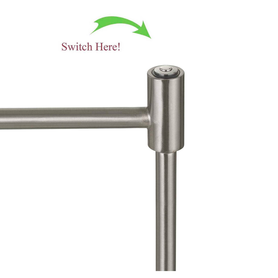 ##Antique Hardware## CLEMSON METAL LED 10W, 780 LUMEN, 3K PHARMACY SWING ARM ADJUSTABLE FLOOR LAMP WITH DIMMER SWITCH