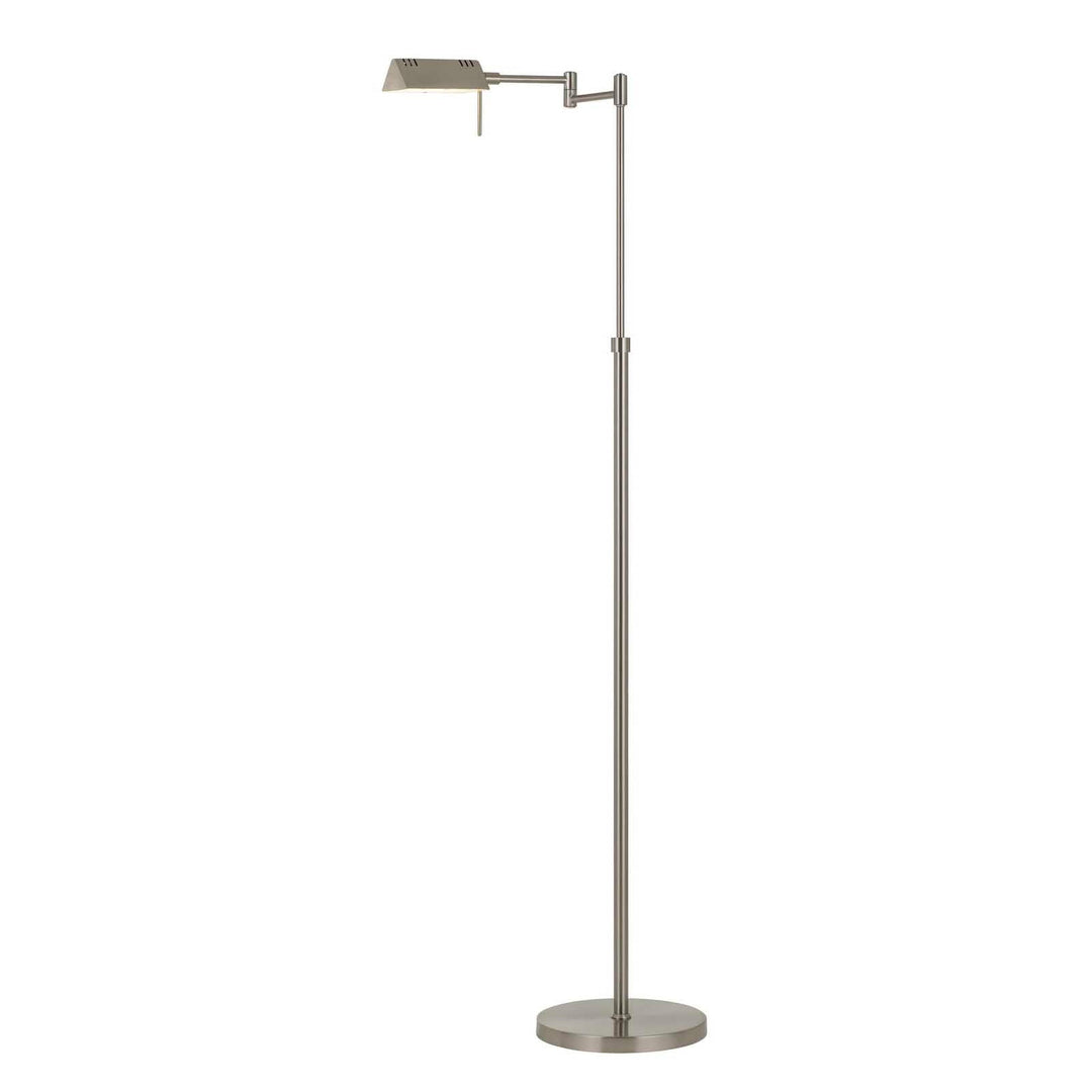 ##Antique Hardware## CLEMSON METAL LED 10W, 780 LUMEN, 3K PHARMACY SWING ARM ADJUSTABLE FLOOR LAMP WITH DIMMER SWITCH