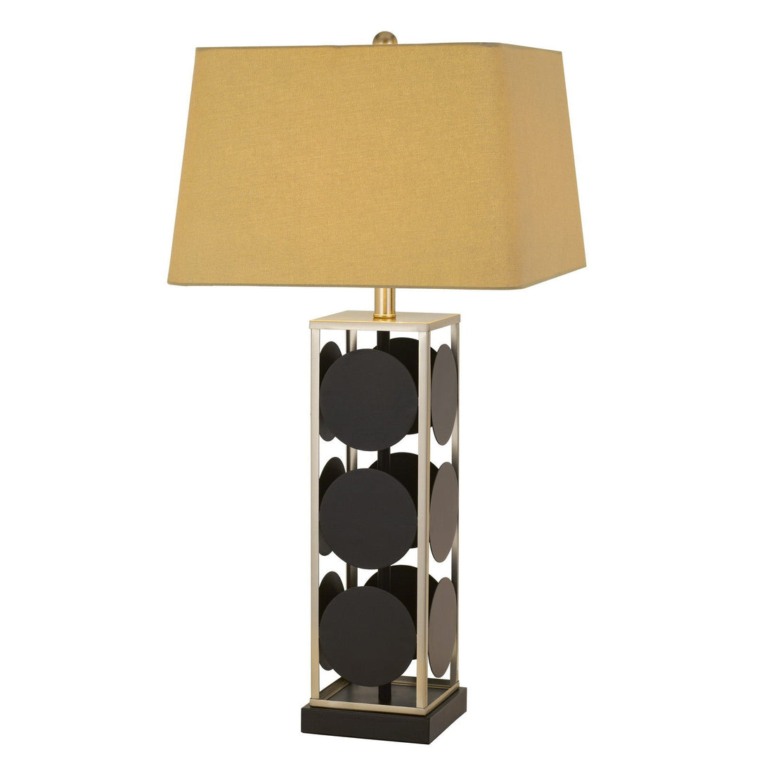 Antique Hardware HANSON METAL TABLE LAMP WITH SQUARE FABRIC SHADE Table Lamp