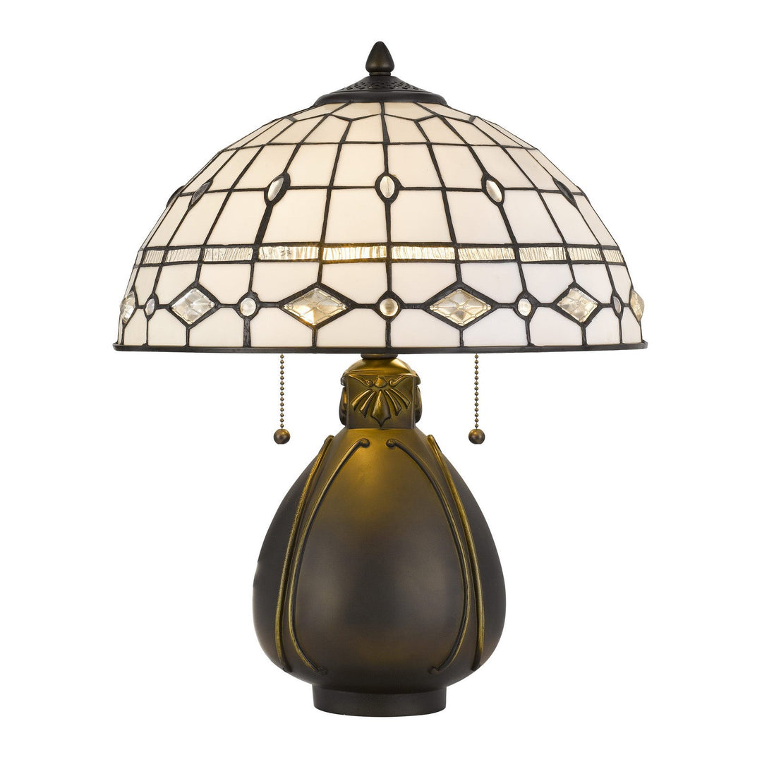 ##Antique Hardware## 60W X 2 TIFFANY TABLE LAMP