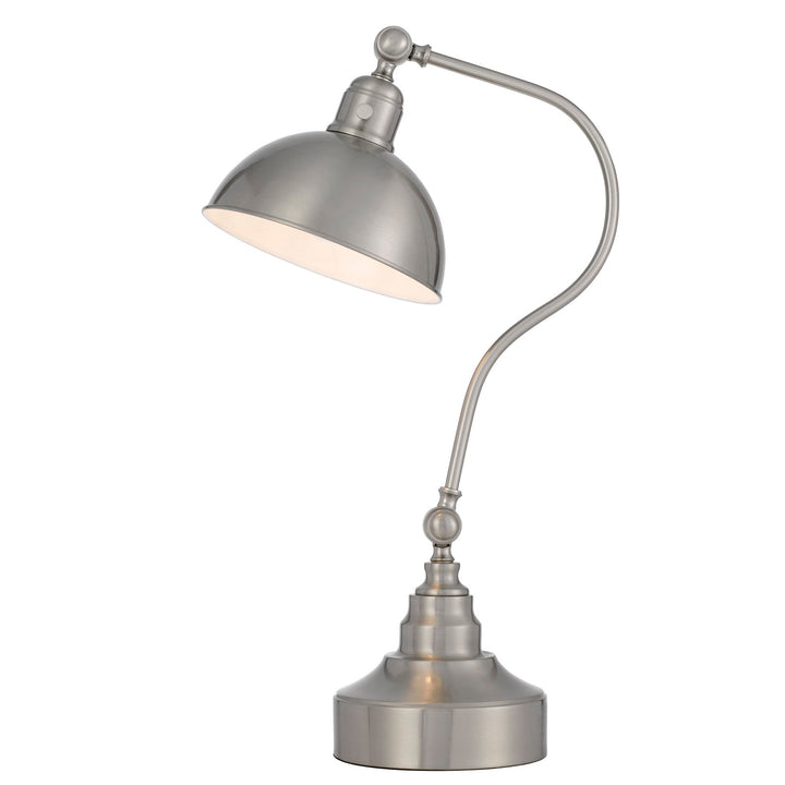 ##Antique Hardware## INDUSTRIAL ADJUSTABLE METAL DOWNBRIDGE DESK LAMP WITH HALF DOME METAL SHADE