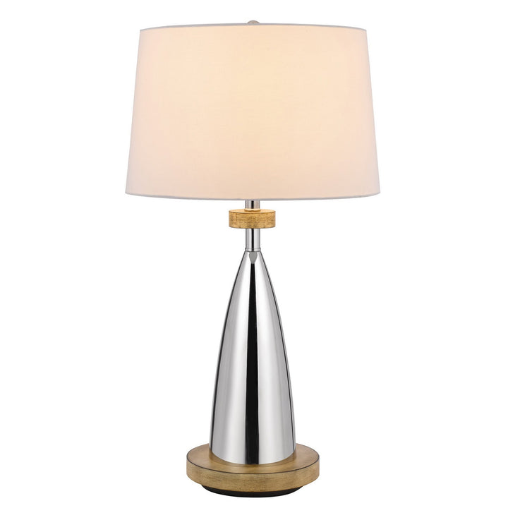Antique Hardware 150W 3 WAY LOCKPORT METAL TABLE LAMP WITH FAUX WOOD FINISH Table Lamp
