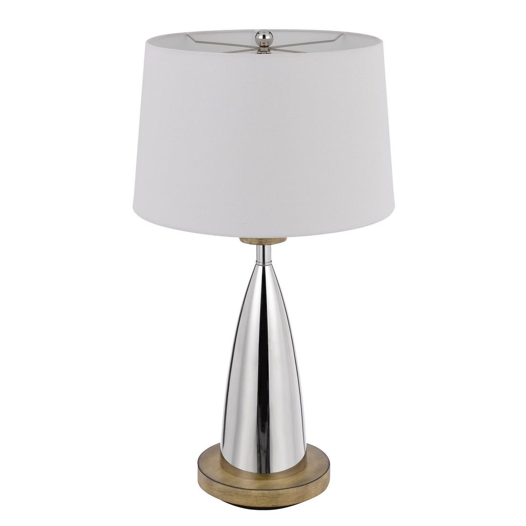 Antique Hardware 150W 3 WAY LOCKPORT METAL TABLE LAMP WITH FAUX WOOD FINISH Table Lamp