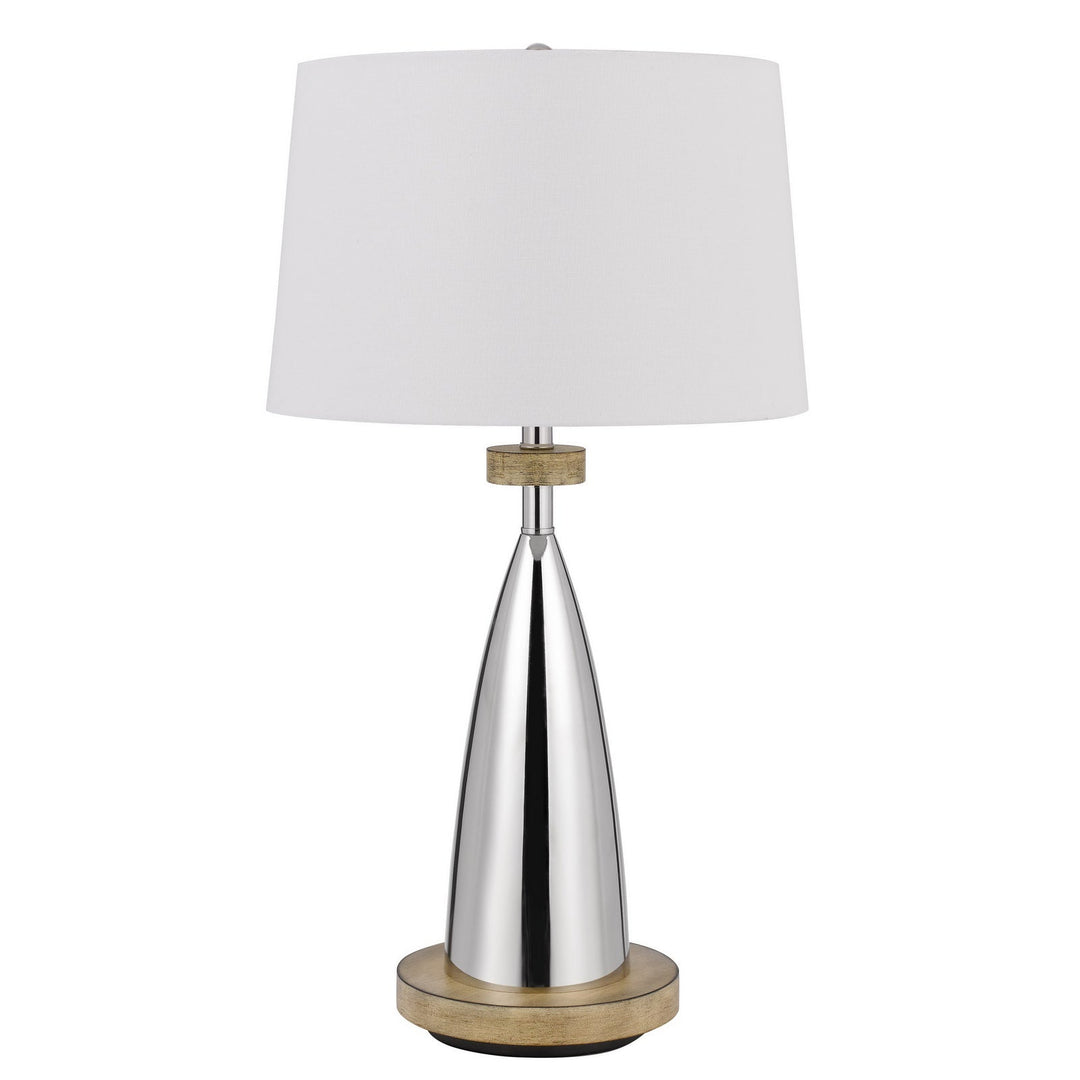 Antique Hardware 150W 3 WAY LOCKPORT METAL TABLE LAMP WITH FAUX WOOD FINISH Table Lamp