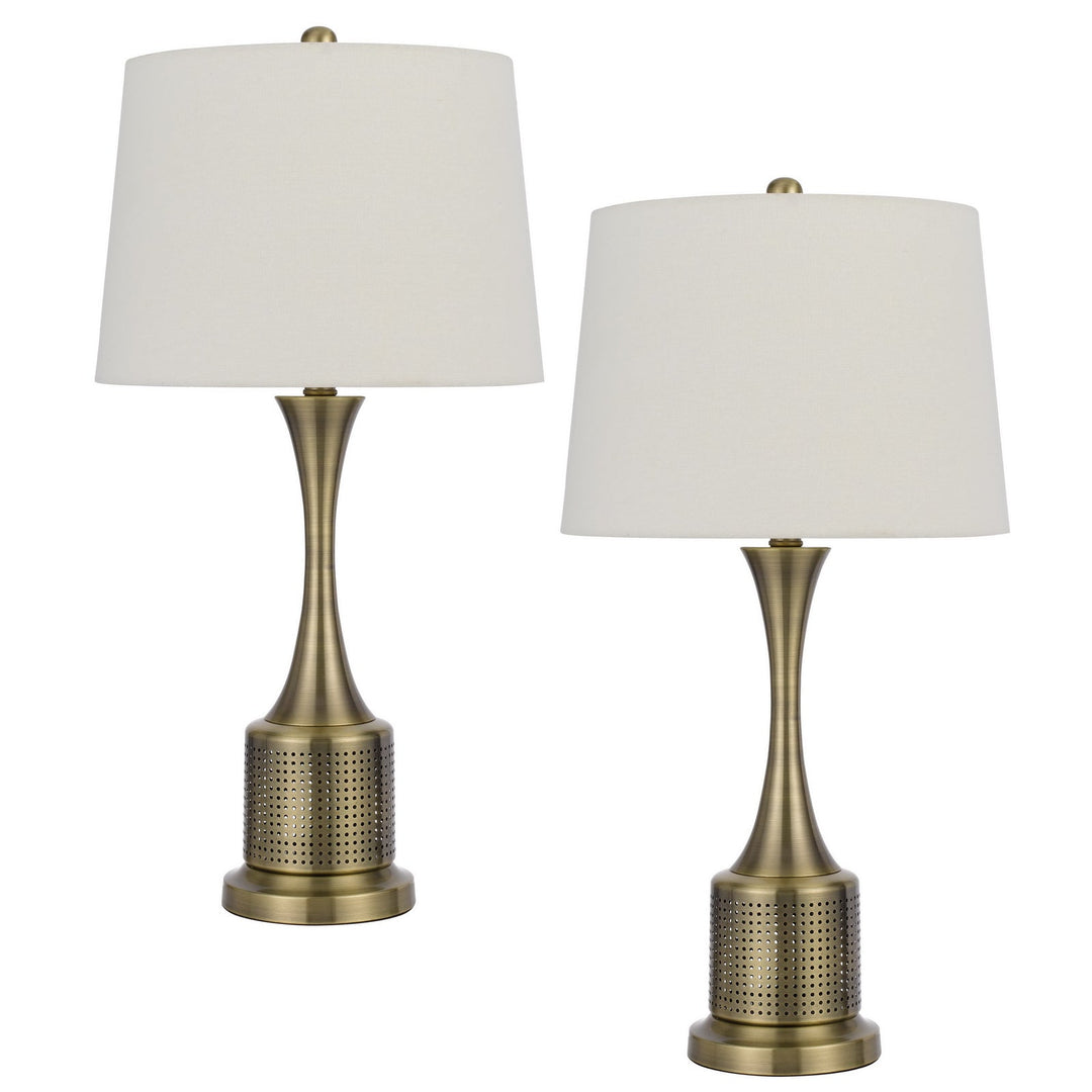 ##Antique Hardware## 100W TOCCOA METAL TABLE LAMP. PRICED AND SOLD AS PAIRS