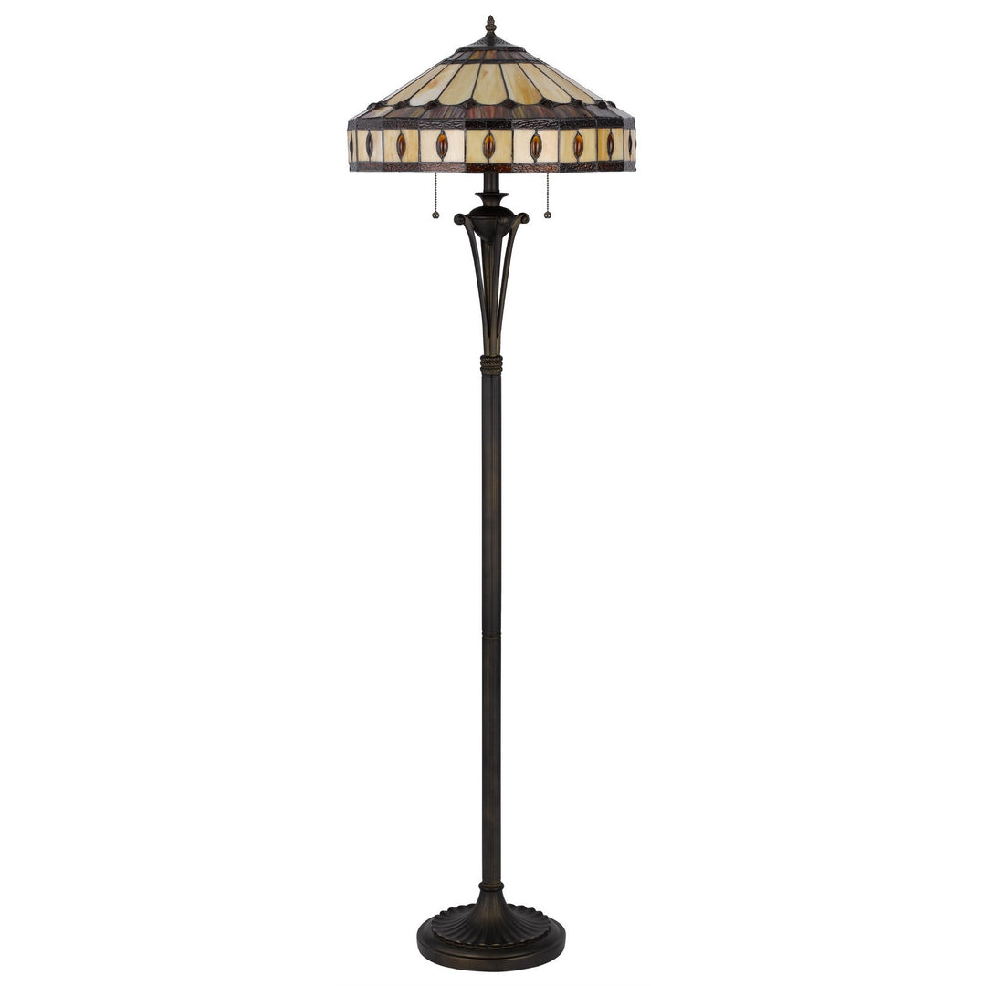 ##Antique Hardware## 60W X 2 TIFFANY FLOOR LAMP