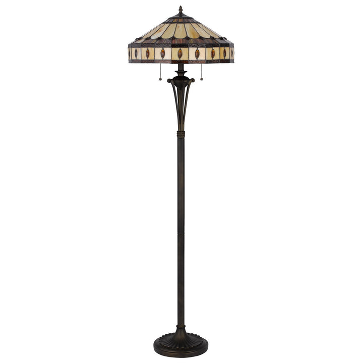 ##Antique Hardware## 60W X 2 TIFFANY FLOOR LAMP
