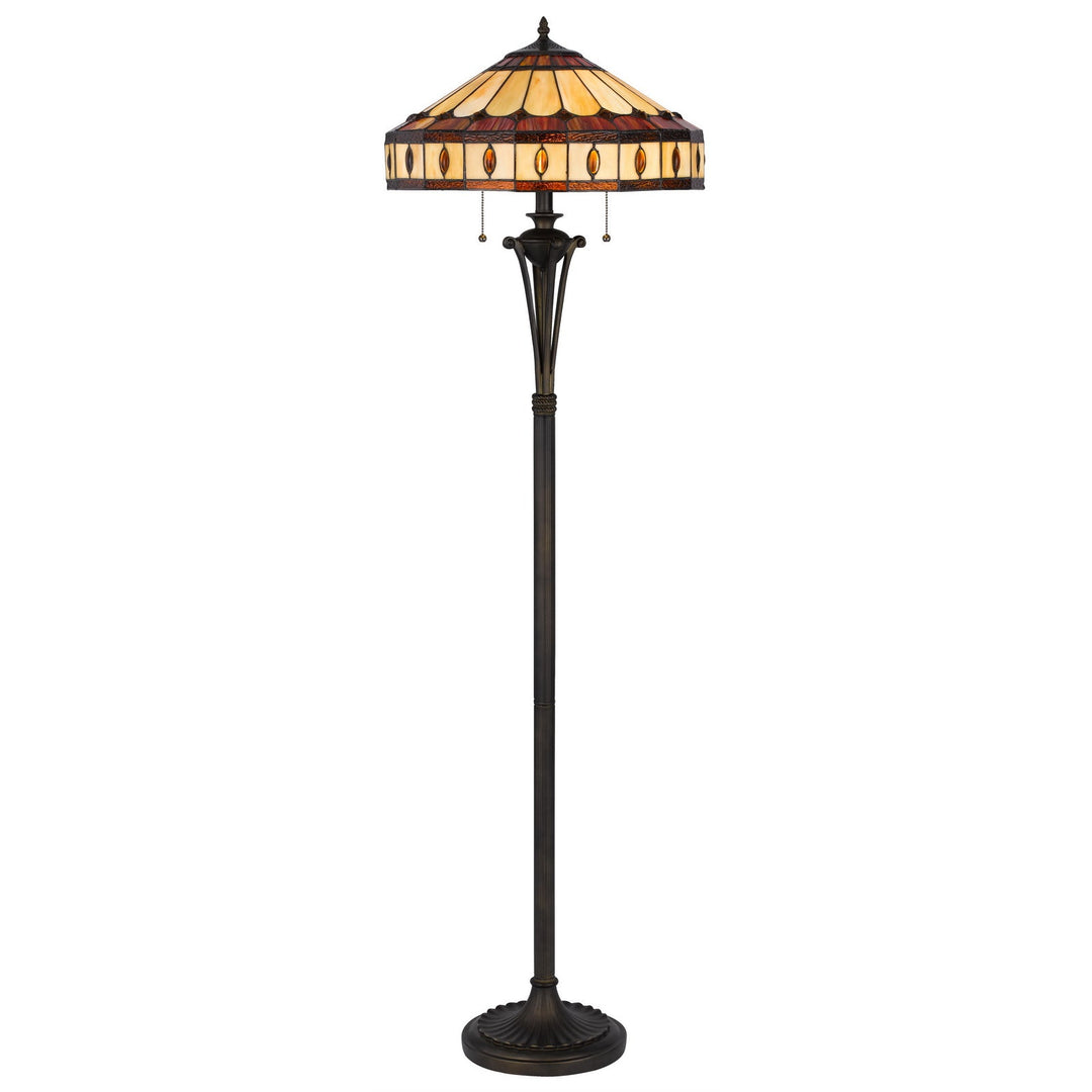 ##Antique Hardware## 60W X 2 TIFFANY FLOOR LAMP