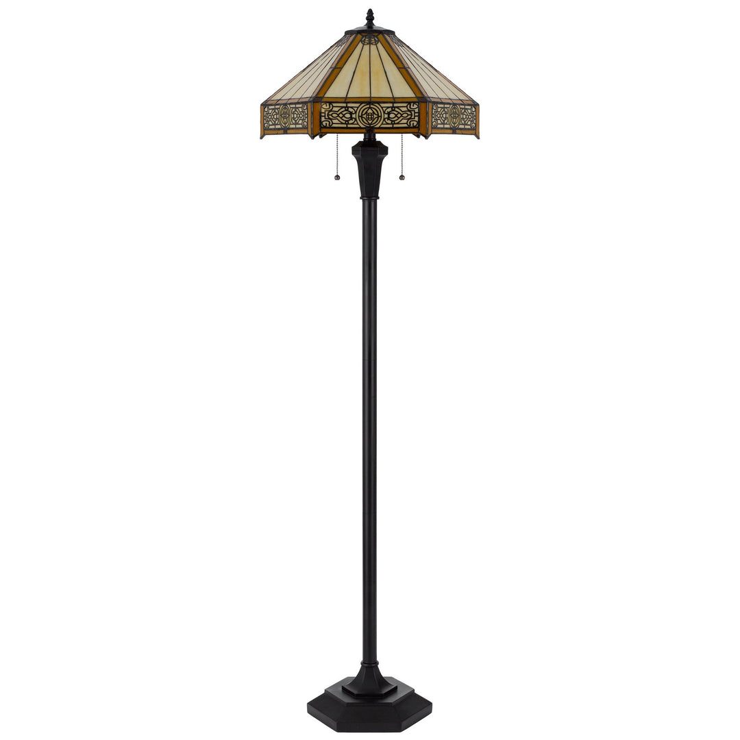 Antique Hardware 60W X 2 METAL/RESIN TIFFANY TABLE LAMP WITH PULL CHAIN SWITCHES Floor Lamp