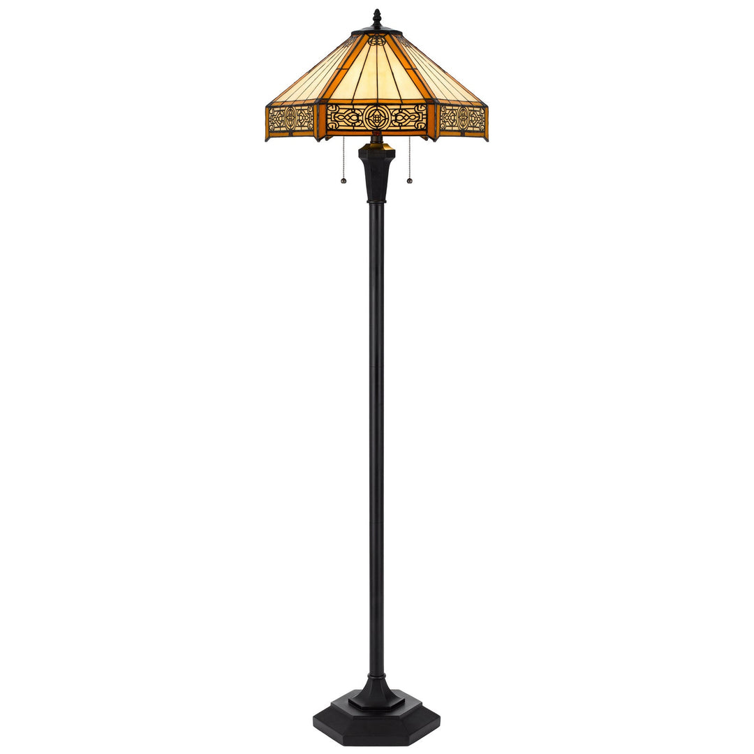 Antique Hardware 60W X 2 METAL/RESIN TIFFANY TABLE LAMP WITH PULL CHAIN SWITCHES Floor Lamp