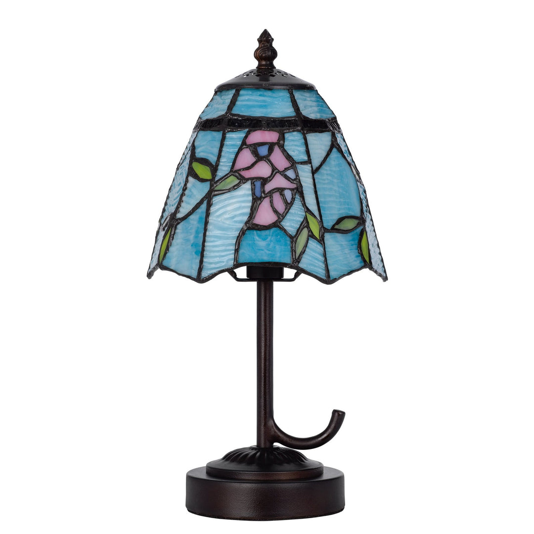 ##Antique Hardware## 40W METAL/RESIN TIFFANY ACCENT LAMP WITH INLINE SWITCH